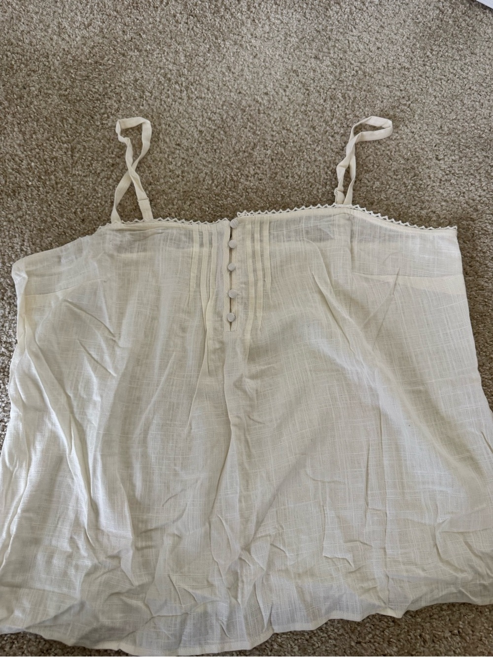 Sonoma Cream Lightweight Button-Front Cami